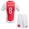 Maillot de Supporter Ajax Amsterdam Kenneth Taylor 8 Domicile 2024-25 Pour Enfant